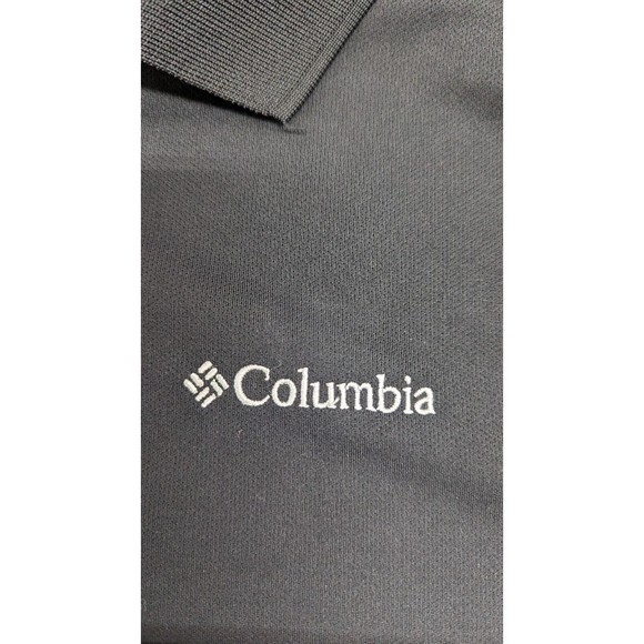 Columbia Polo Shirt Men's Sz L Loose Black Gray Light Breathable Omni-Shade - Picture 7 of 10